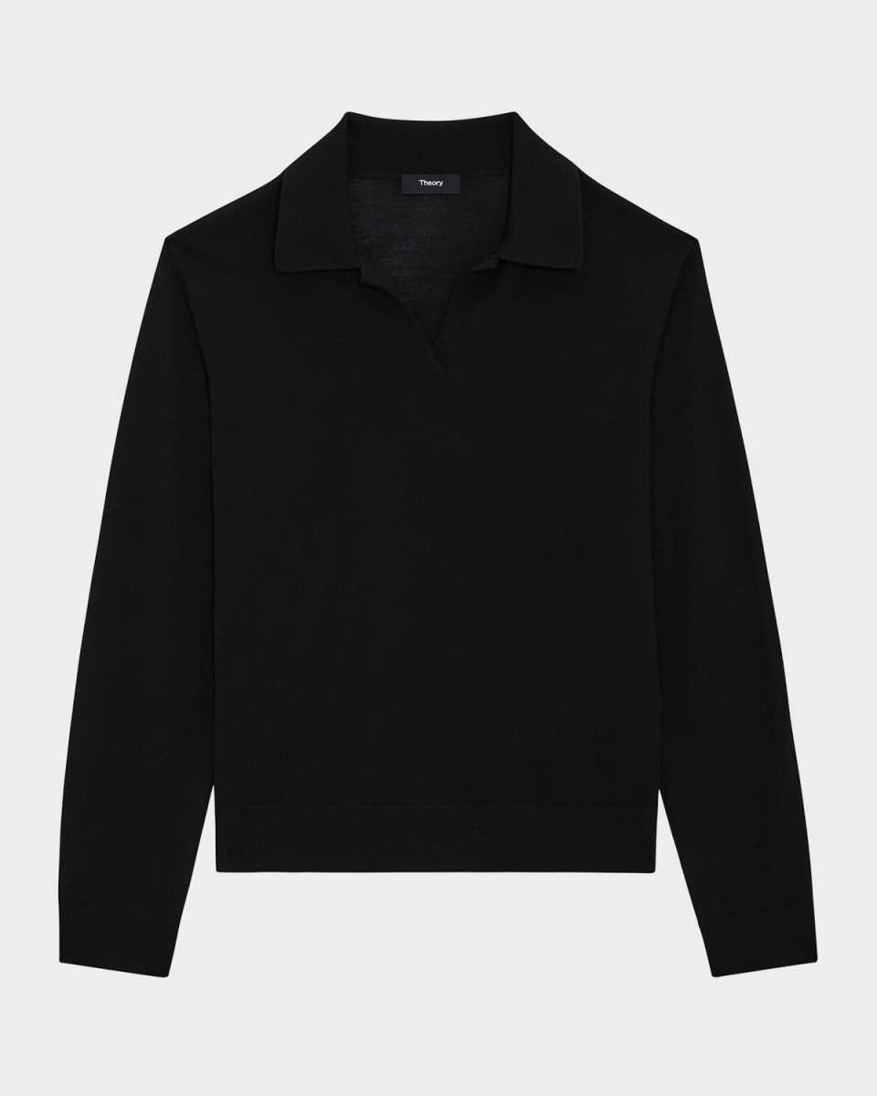 Merino Polo Pullover Sweater